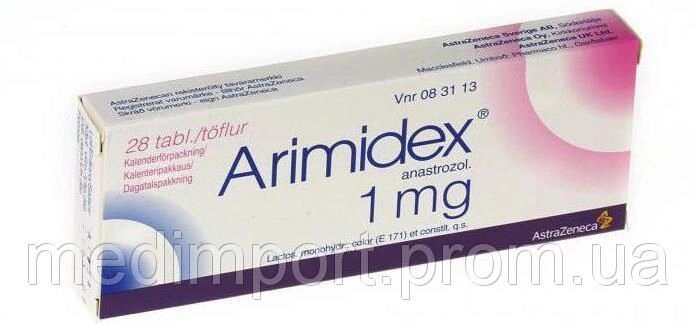Аримидекс, таблетки 1 мг, 28 шт. від компанії Сервіс резерву та доставки Будь Здоров - фото 1