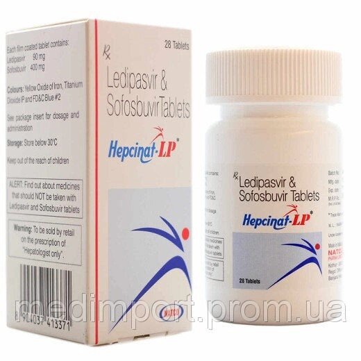 Хепцінат ЛП (Hepcinat LP) софосбувір 400 мг, ледіпасвір 90 мг від компанії Сервіс резерву та доставки Будь Здоров - фото 1
