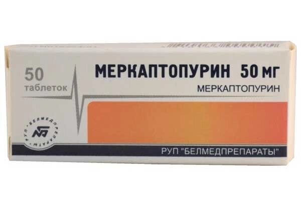 Меркаптопурин 50мг №50 "Белмедпрепараты" Беларусь від компанії Сервіс резерву та доставки Будь Здоров - фото 1