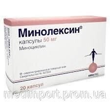 Мінолексін капсули 100 мг, 20 шт. від компанії Сервіс резерву та доставки Будь Здоров - фото 1