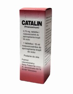 Очні краплі Каталін, 1 таблетка 0.75 мг + розчинник 15 мл