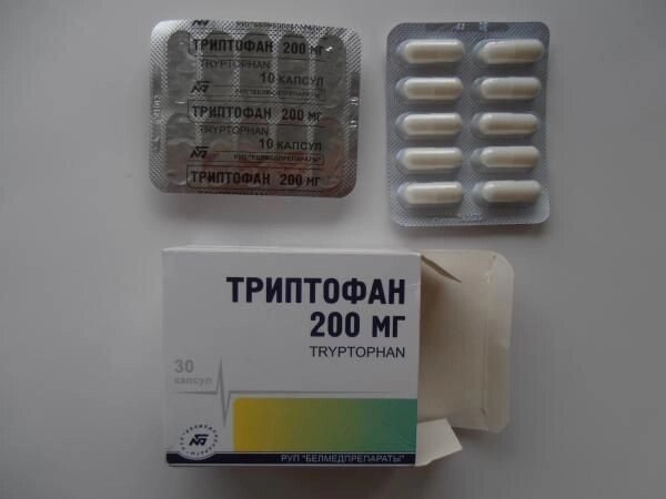 Триптофан 30 капсул 200 мг від компанії Сервіс резерву та доставки Будь Здоров - фото 1