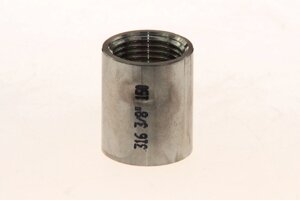 Муфта з внутрішньою різьбою BSP 3/8" BSP, AISI 316