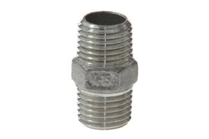 Ніпель з зовн. різьбою 1/4" BSPT, AISI 316