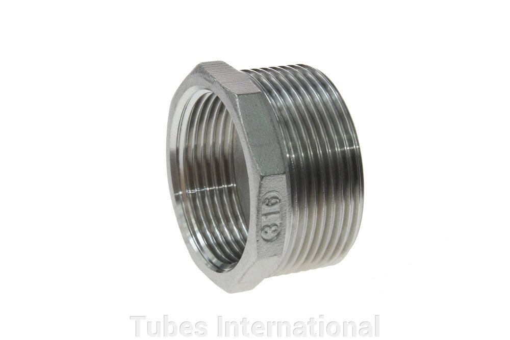 Редукція зовн. різьба 1.1/4" BSPT / внут. різьба 1" BSP, AISI 316 від компанії Tubes International - фото 1