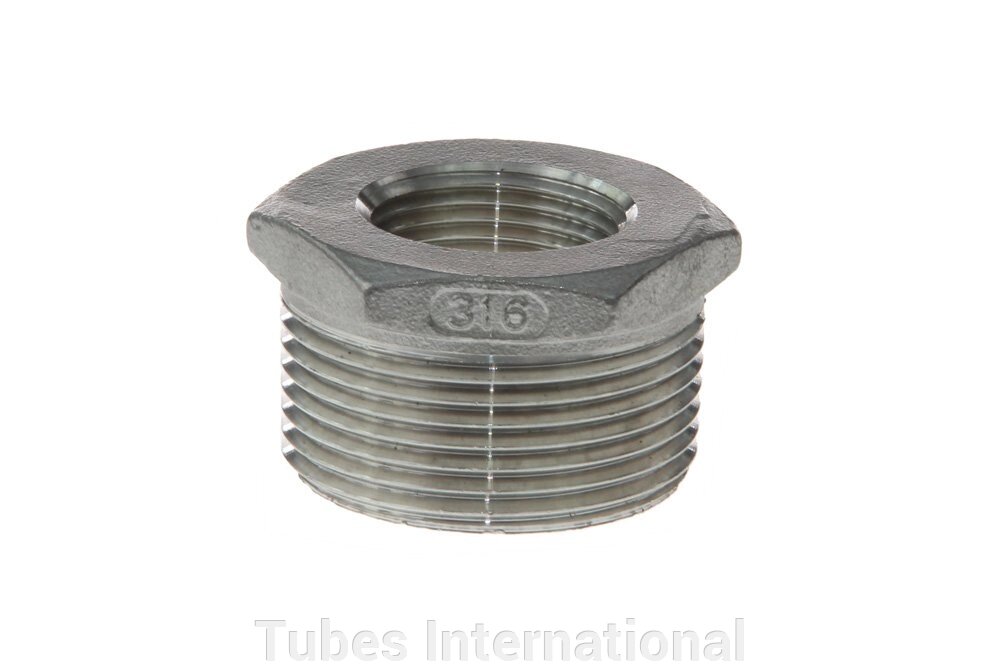 Редукція зовн. різьба 1" BSPT / внут. різьба 1/2" BSP, AISI 316 від компанії Tubes International - фото 1