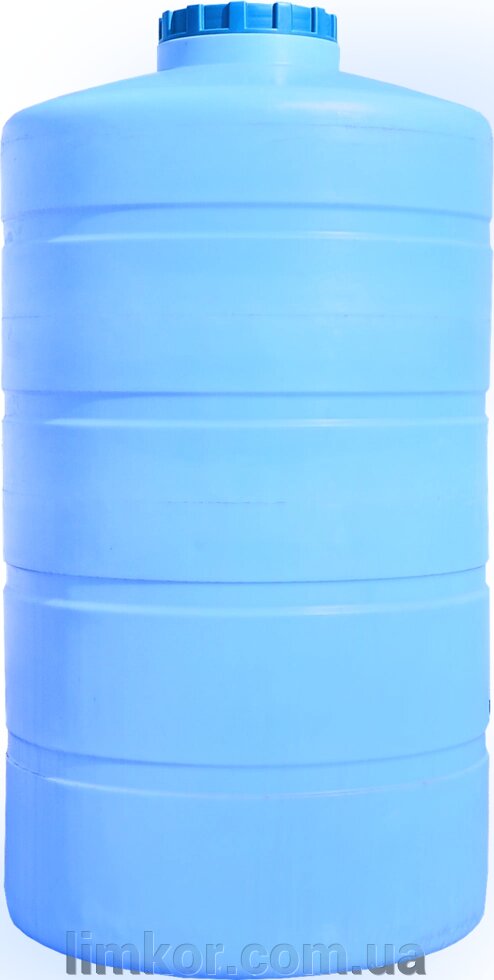 Ємність 1250 л вертикальна ПБ блакитна від компанії ВТК Біотехнолог (бочки, септик, бак, біотуалет, гірки) Limkor. com. ua - фото 1