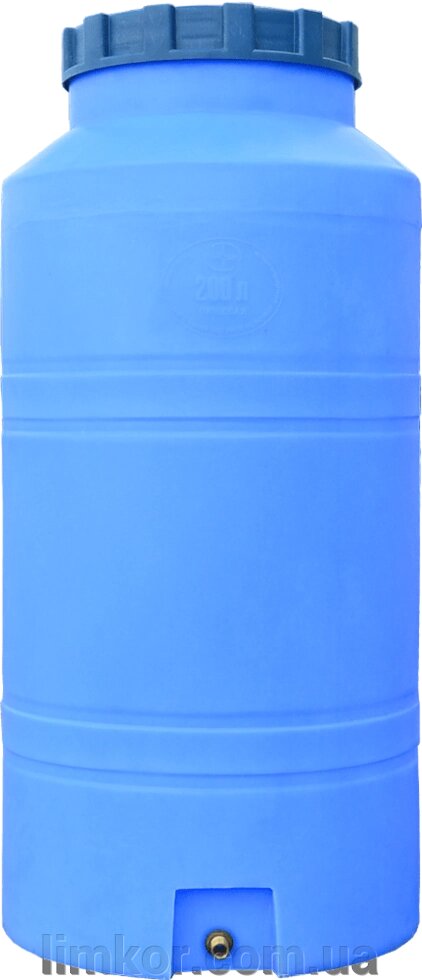 Ємність 300 л вузька вертикальна ВО ПБ блакитна від компанії ВТК Біотехнолог (бочки, септик, бак, біотуалет, гірки) Limkor. com. ua - фото 1