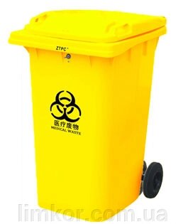 Контейнер для сміття 360 літрів жовтий на колесах бак ємність 300 350 400 від компанії ВТК Біотехнолог (бочки, септик, бак, біотуалет, гірки) Limkor. com. ua - фото 1