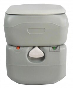Біотуалет, туалет на кемпінг електричний 21л з електричним змивом сірий 4521E