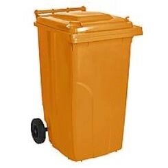 Контейнер для сміття 240 літрів бак на колесах помаранчевий ємність Тип А
