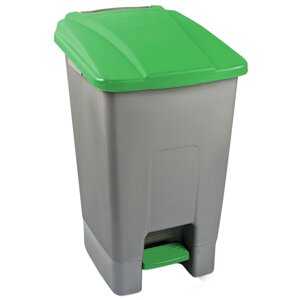 Бак для сміття з педаллю Planet 70 л сіро-зелений