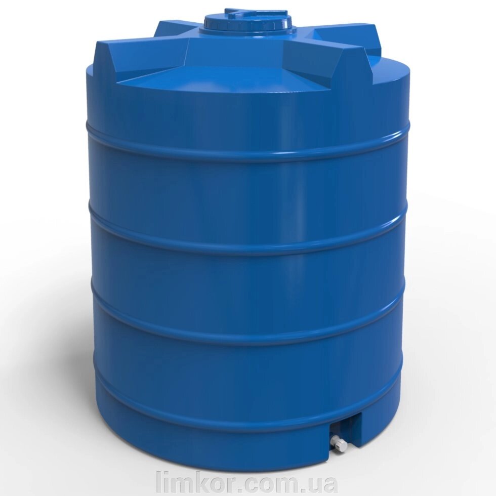 Пластикова ємність для води вертикальна висока 1900 л 2000 від компанії ВТК Біотехнолог (бочки, септик, бак, біотуалет, гірки) Limkor. com. ua - фото 1