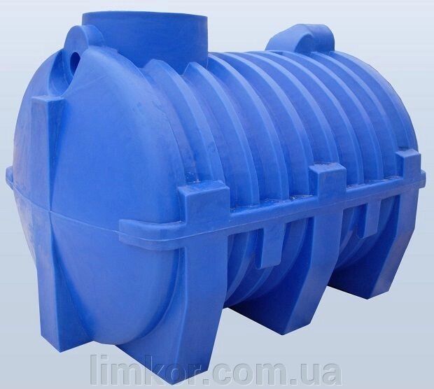 Септик синій 3000 літрів для автономної приватної каналізації, відстійник від компанії ВТК Біотехнолог (бочки, септик, бак, біотуалет, гірки) Limkor. com. ua - фото 1