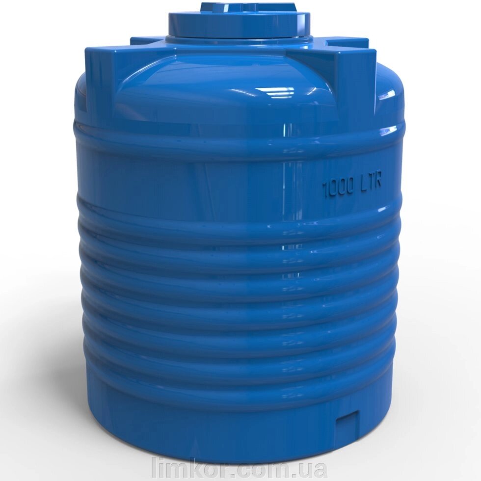 Збірна пластикова ємність для води 1000 л вертикальна стандартна від компанії ВТК Біотехнолог (бочки, септик, бак, біотуалет, гірки) Limkor. com. ua - фото 1