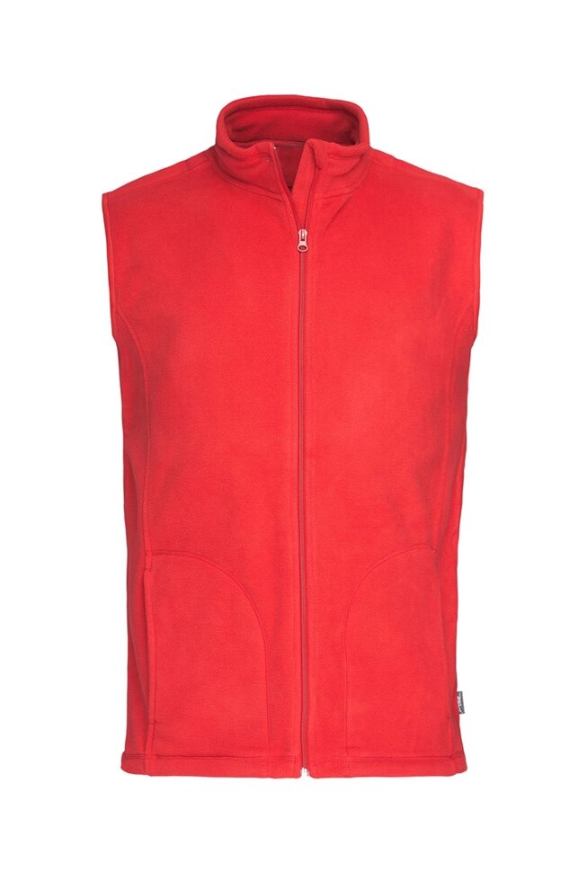 Чоловіча флісова жилетка на молнії червона від компанії Інтернет-магазин молодіжного одягу "Bagsmen" - фото 1