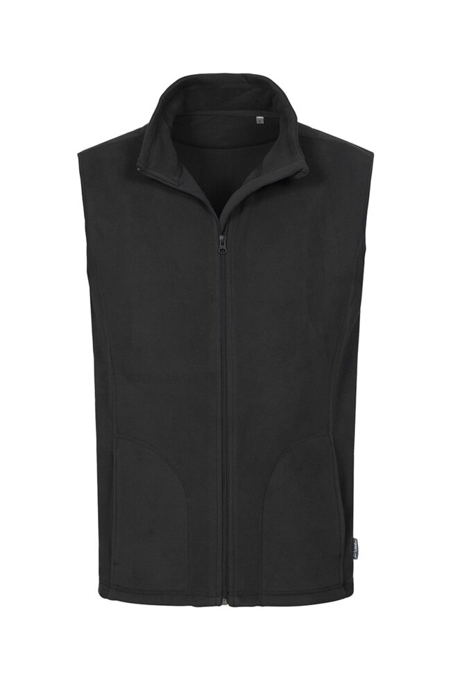 Чоловіча флісова жилетка на молнії чорна від компанії Інтернет-магазин молодіжного одягу "Bagsmen" - фото 1