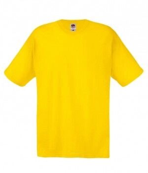 Чоловіча футболка хлопок яскраво-жовта 082-K2 від компанії Інтернет-магазин молодіжного одягу "Bagsmen" - фото 1
