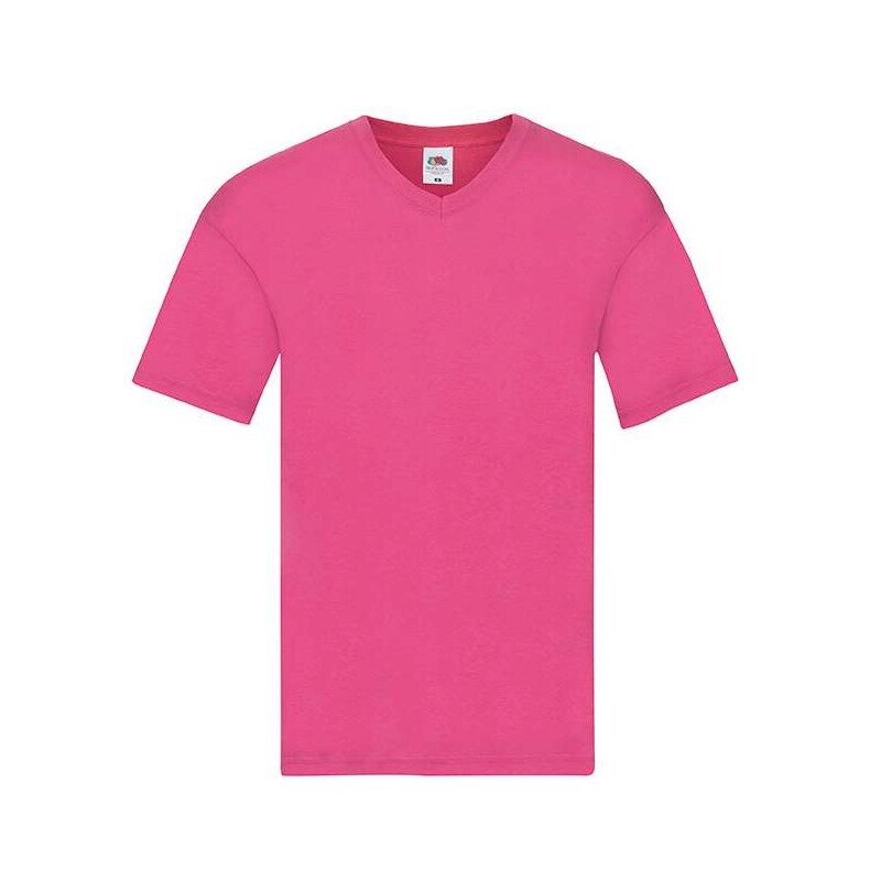 Чоловіча футболка легка з V-подібним вирізом малинова 426-57 від компанії Інтернет-магазин молодіжного одягу "Bagsmen" - фото 1