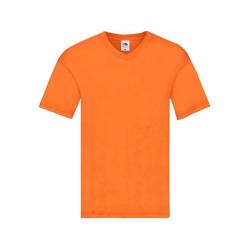 Чоловіча футболка легка з V-подібним вирізом помаранчева 426-44 від компанії Інтернет-магазин молодіжного одягу "Bagsmen" - фото 1