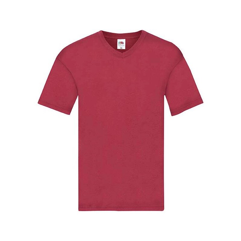 Чоловіча футболка легка з V-подібним вирізом темно червона 426-ВХ від компанії Інтернет-магазин молодіжного одягу "Bagsmen" - фото 1