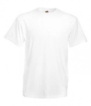 Чоловіча футболка однотонна щільна біла 212-30 від компанії Інтернет-магазин молодіжного одягу "Bagsmen" - фото 1
