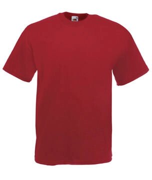 Чоловіча футболка однотонна темно-червона 036-BX від компанії Інтернет-магазин молодіжного одягу "Bagsmen" - фото 1