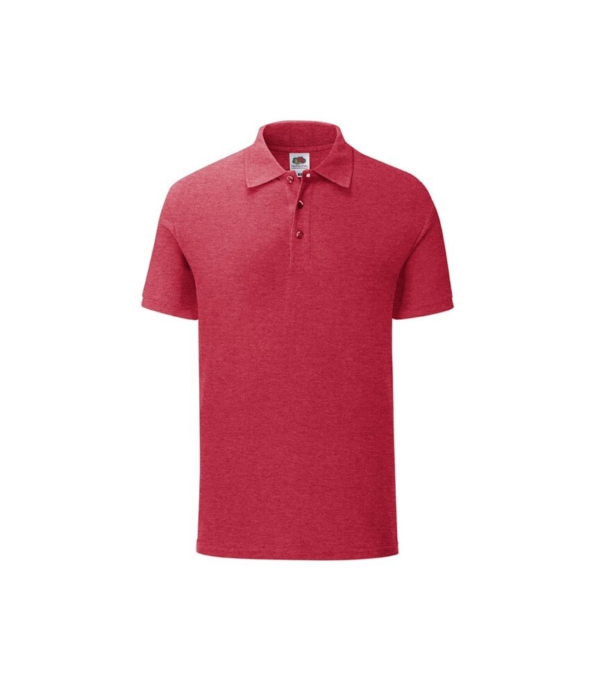 Чоловіча футболка поло червона меланж 044-VH від компанії Інтернет-магазин молодіжного одягу "Bagsmen" - фото 1