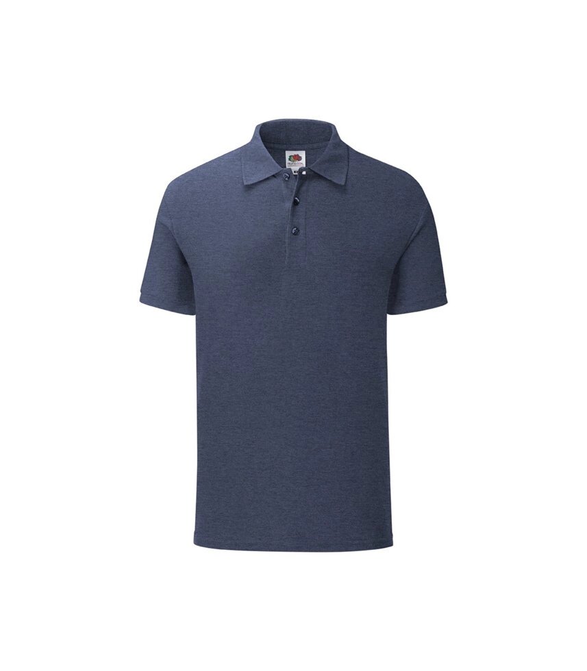 Чоловіча футболка поло темно-синя меланж 044-VF від компанії Інтернет-магазин молодіжного одягу "Bagsmen" - фото 1