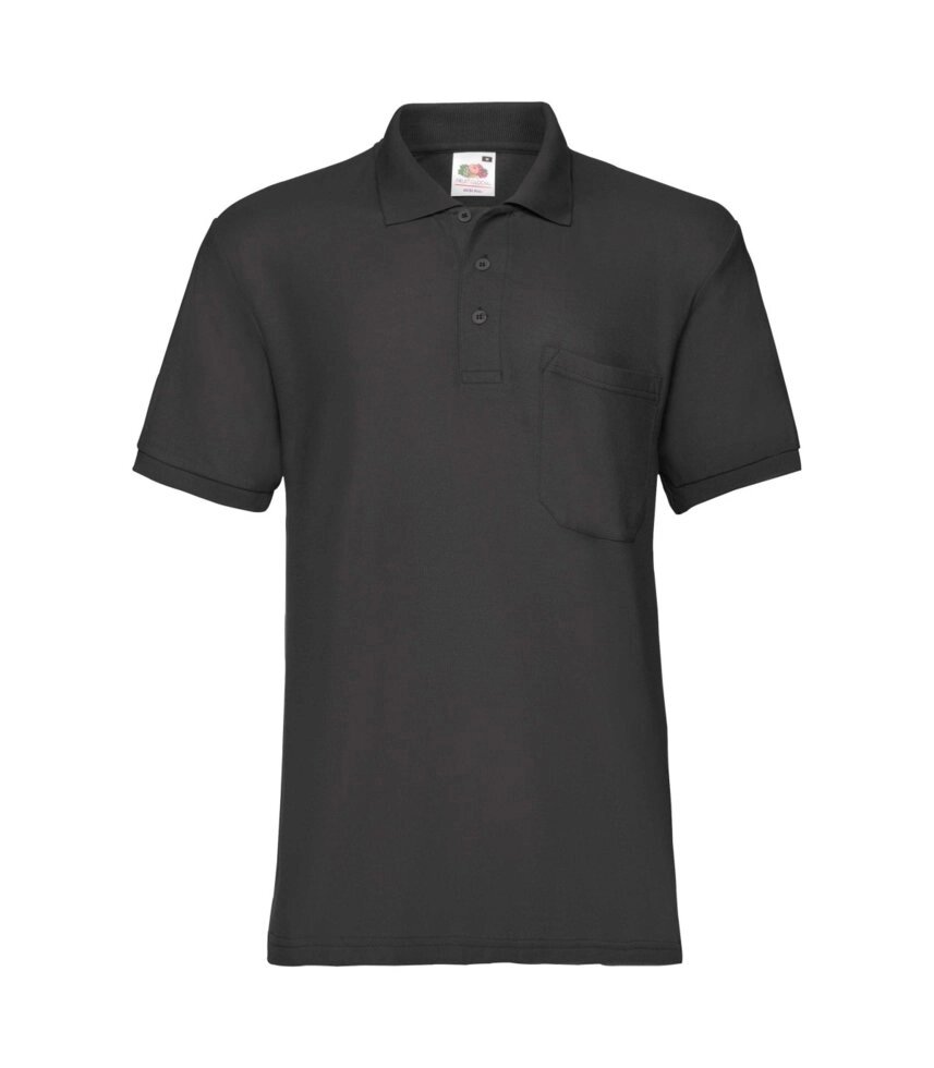 Чоловіча футболка поло з кишенею чорна 308-36 від компанії Інтернет-магазин молодіжного одягу "Bagsmen" - фото 1