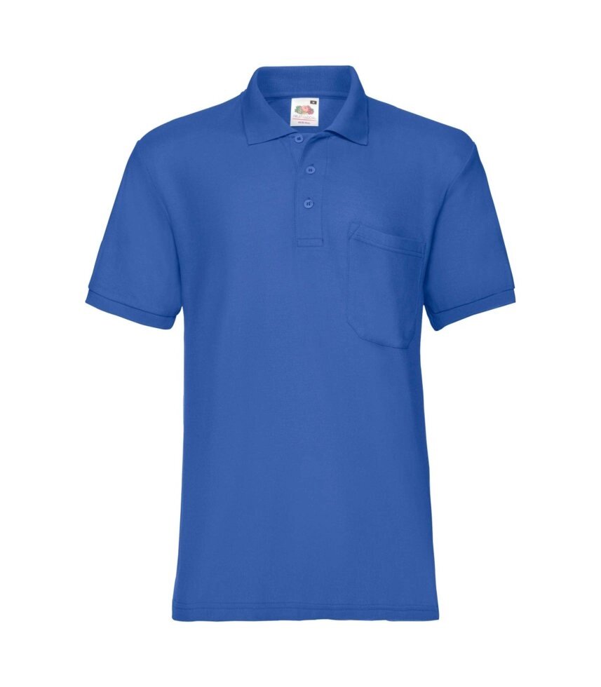 Чоловіча футболка поло з кишенею синя 308-51 від компанії Інтернет-магазин молодіжного одягу "Bagsmen" - фото 1