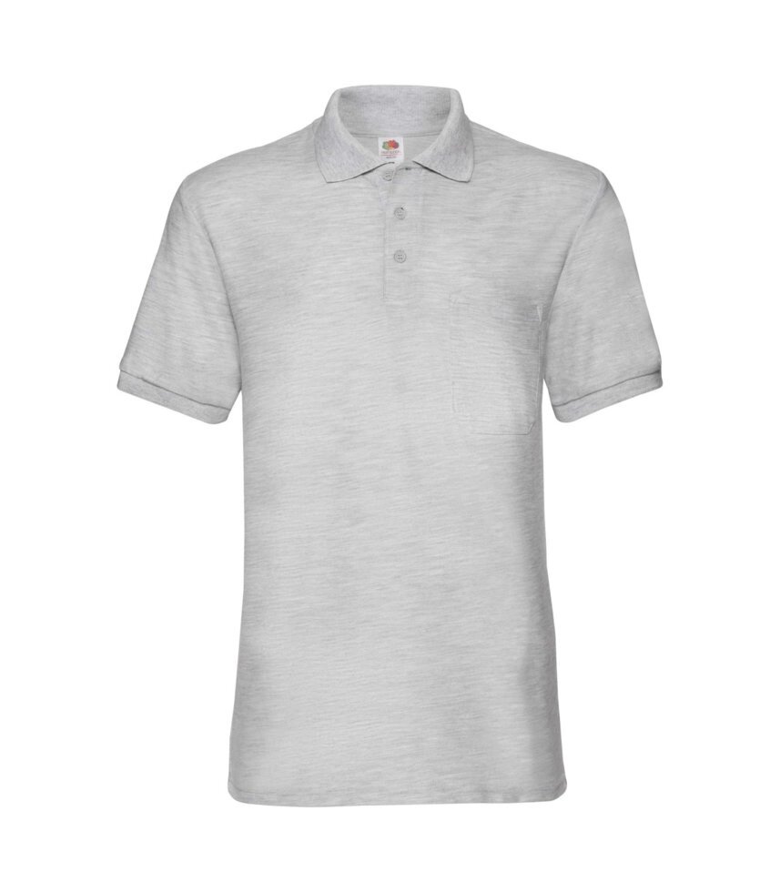 Чоловіча футболка поло з кишенею світло-сіра 308-94 від компанії Інтернет-магазин молодіжного одягу "Bagsmen" - фото 1