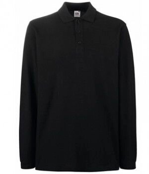 Чоловіча футболка поло з рукавами чорна 310-36 від компанії Інтернет-магазин молодіжного одягу "Bagsmen" - фото 1