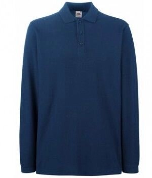 Чоловіча футболка поло з рукавами темно синя 310-32 від компанії Інтернет-магазин молодіжного одягу "Bagsmen" - фото 1
