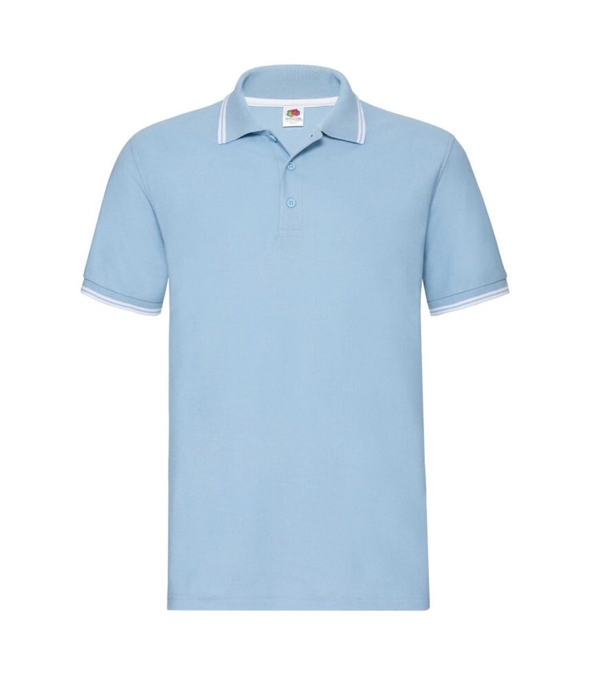 Чоловіча футболка поло з смужками блакитна 032-RS від компанії Інтернет-магазин молодіжного одягу "Bagsmen" - фото 1