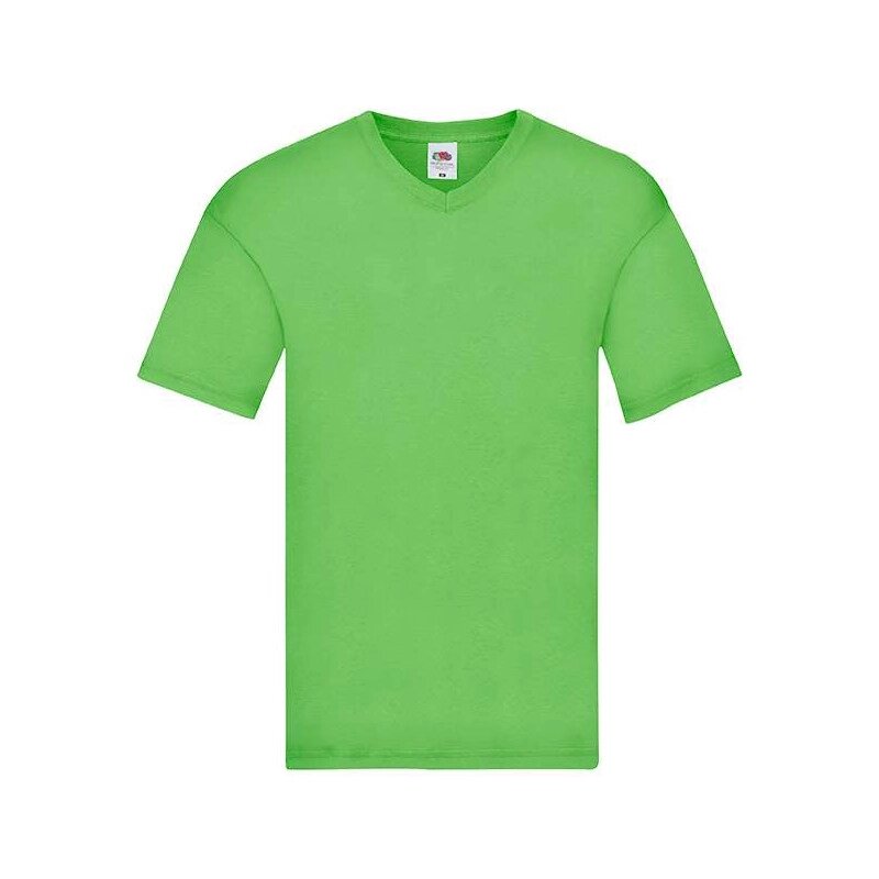 Чоловіча футболка тонка з V-подібним вирізом лайм 426-ЛМ від компанії Інтернет-магазин молодіжного одягу "Bagsmen" - фото 1