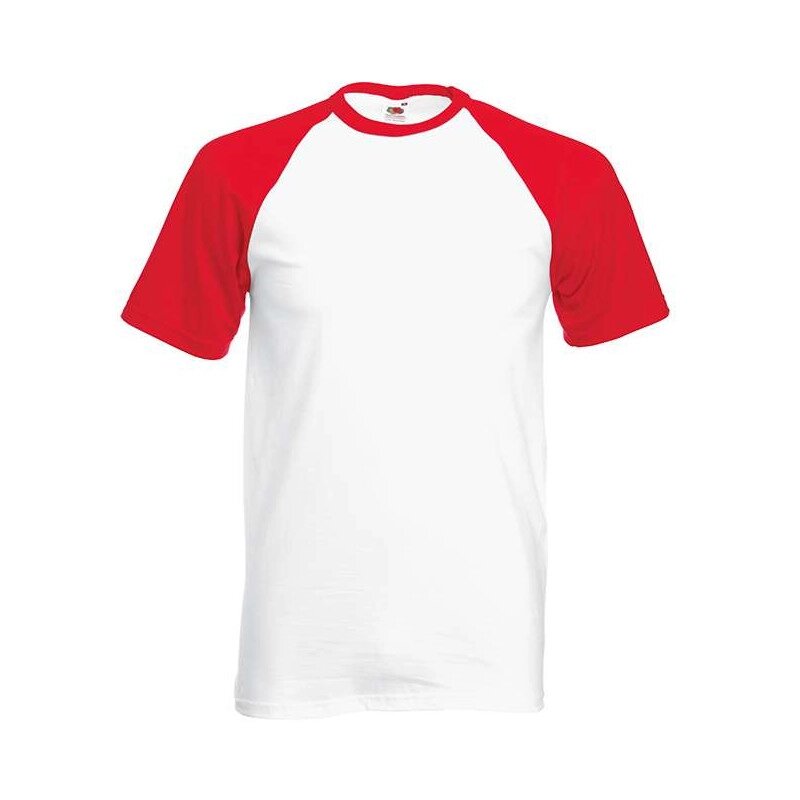 Чоловіча футболка з кольоровими рукавами біло-червона 026-WM від компанії Інтернет-магазин молодіжного одягу "Bagsmen" - фото 1
