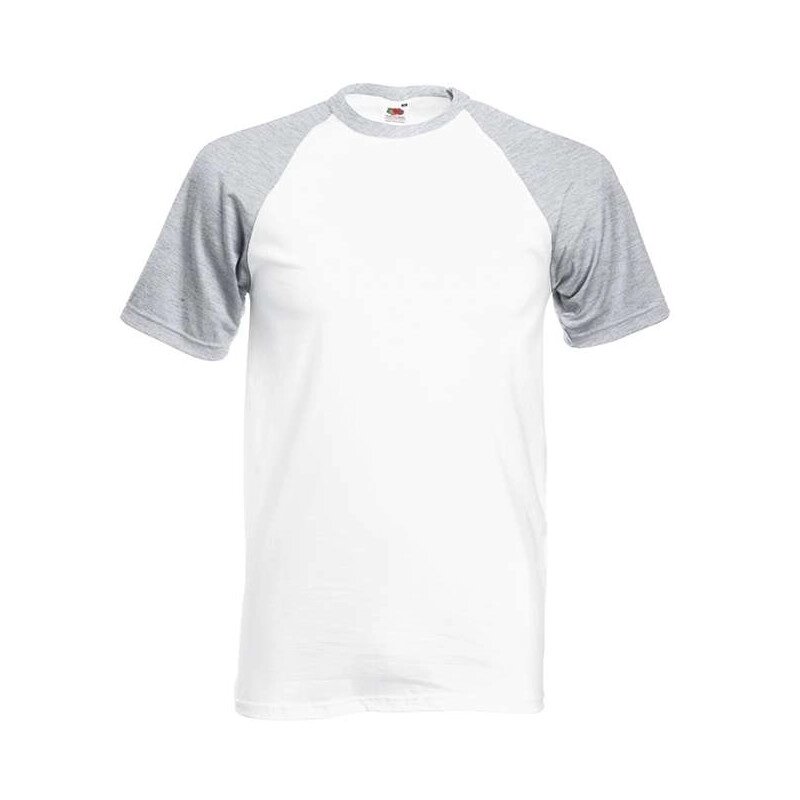 Чоловіча футболка з кольоровими рукавами біло-сіра 026-WF від компанії Інтернет-магазин молодіжного одягу "Bagsmen" - фото 1