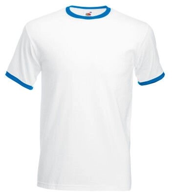 Чоловіча футболка з манжетами біла 168-AW від компанії Інтернет-магазин молодіжного одягу "Bagsmen" - фото 1