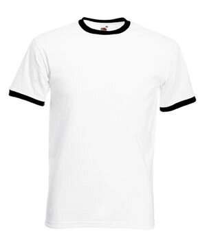 Чоловіча футболка з манжетами біла 168-TH від компанії Інтернет-магазин молодіжного одягу "Bagsmen" - фото 1