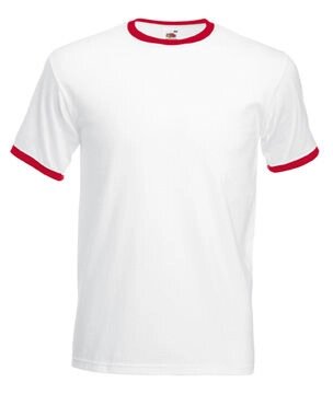 Чоловіча футболка з манжетами біла 168-WM від компанії Інтернет-магазин молодіжного одягу "Bagsmen" - фото 1