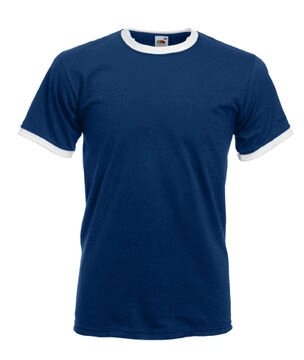 Чоловіча футболка з манжетами темно синя 168-22 від компанії Інтернет-магазин молодіжного одягу "Bagsmen" - фото 1