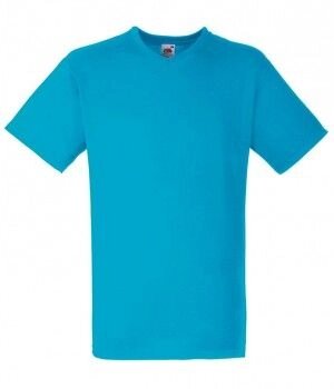 Чоловіча футболка з V-подібним вирізом бірюзова 066-ZU від компанії Інтернет-магазин молодіжного одягу "Bagsmen" - фото 1
