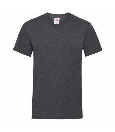 Чоловіча футболка з V-подібним вирізом темно-сіра меланж 066-HD від компанії Інтернет-магазин молодіжного одягу "Bagsmen" - фото 1