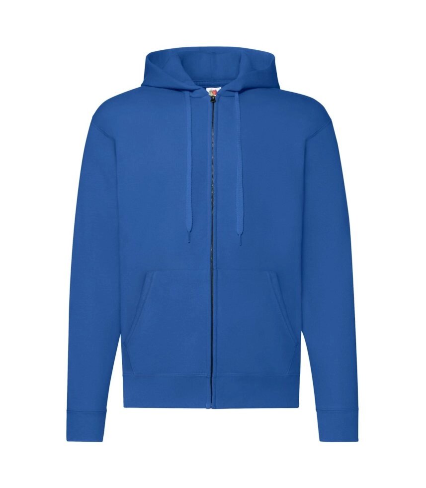 Чоловіча худі з капюшоном на блискавці утеплена синя 062-51 від компанії Інтернет-магазин молодіжного одягу "Bagsmen" - фото 1