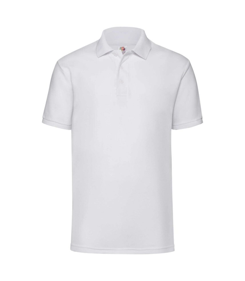 Чоловіча однотонна футболка поло біла 402-30 від компанії Інтернет-магазин молодіжного одягу "Bagsmen" - фото 1