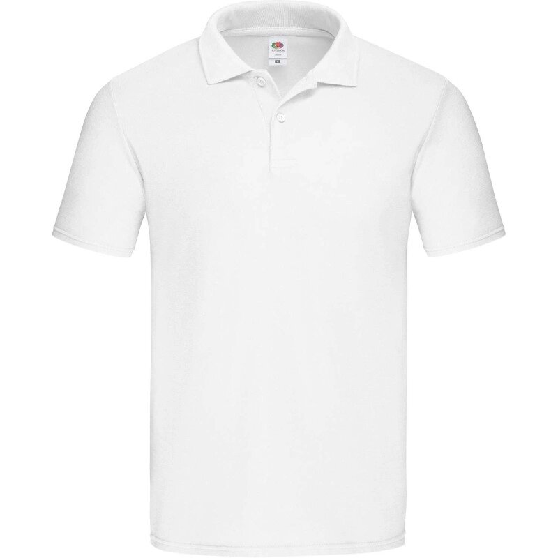 Чоловіча однотонна футболка поло біла Original від компанії Інтернет-магазин молодіжного одягу "Bagsmen" - фото 1