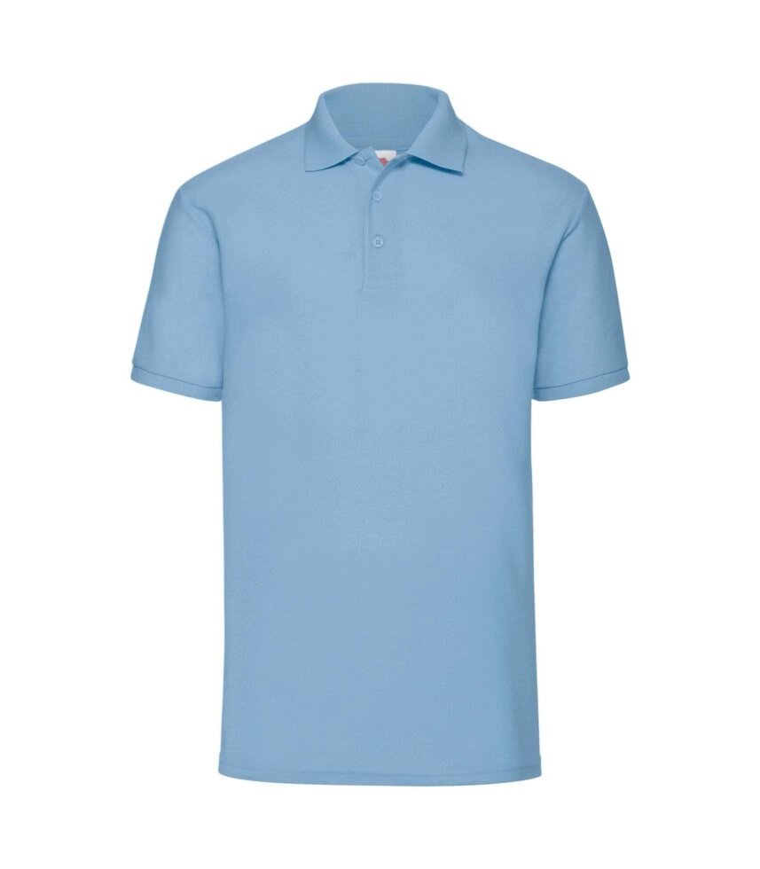 Чоловіча однотонна футболка поло блакитна 402-YT від компанії Інтернет-магазин молодіжного одягу "Bagsmen" - фото 1