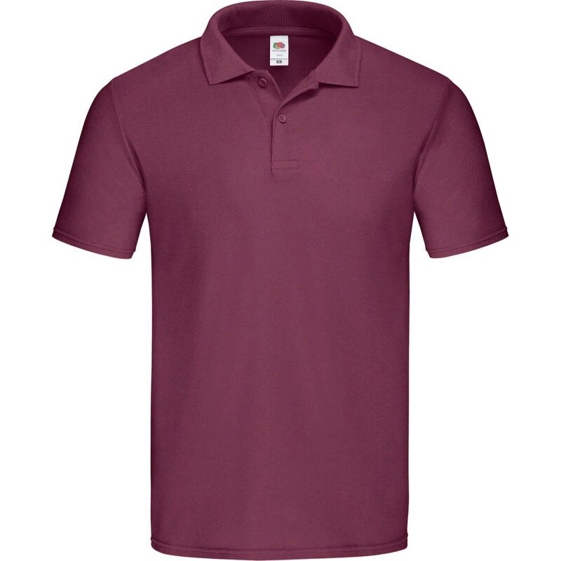 Чоловіча однотонна футболка поло бордова Original від компанії Інтернет-магазин молодіжного одягу "Bagsmen" - фото 1