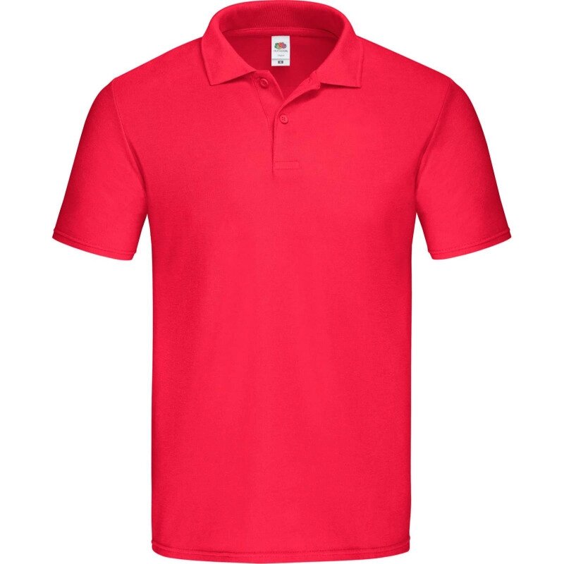 Чоловіча однотонна футболка поло червона Original від компанії Інтернет-магазин молодіжного одягу "Bagsmen" - фото 1